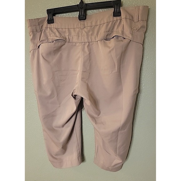 Magellan Capris Cargo Pockets‎ Womens XL Waist Tie Beige - Picture 2 of 10